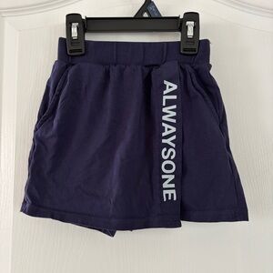 Little Girls Blue Athletic Skort Lightweight Elastic Waist